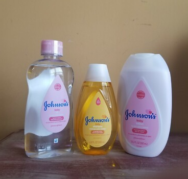 baby oil and lotion mixed
