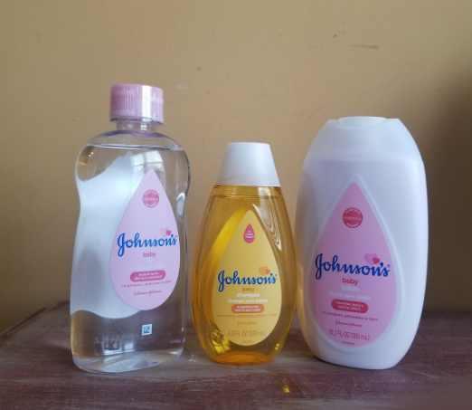 baby oil and lotion